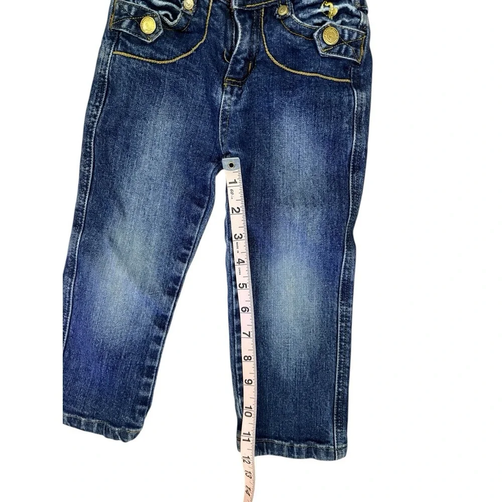 Baby Phat Girls Jeans Sz 2t Blue Stretch Waist VINTAGE